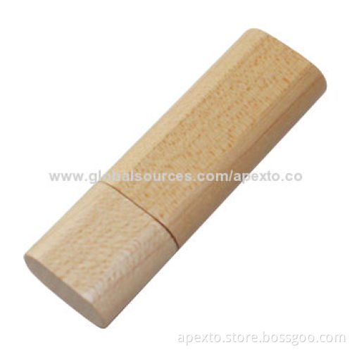 USB Flash Drive, Made of Nature Bamboo, 4/8 or 16GB Memory Capacity, Customized Logos Welcomed